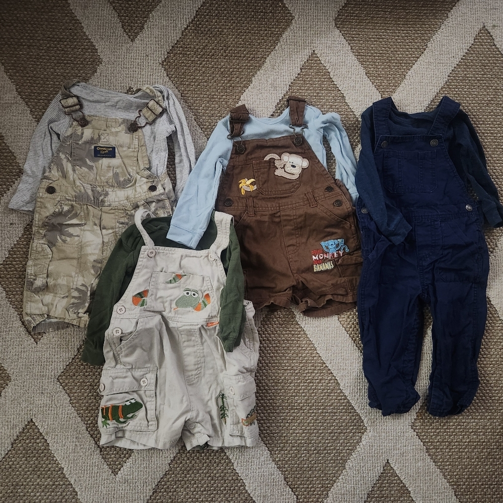 4 Set 18 Months Boys Overalls And One Pieces